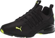 puma axelion sneaker black yellow alert logo