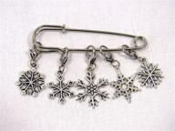 snowflakes crochet stitch markers: silver set of 5 - ideal gift for crochet lovers logo