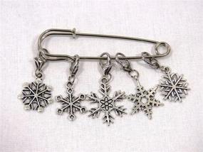 img 4 attached to Маркеры для вязания крючком "Снежинки": серебряный набор из 5 штук - идеальный подарок для любителей вязания.