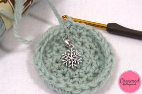 img 3 attached to Маркеры для вязания крючком "Снежинки": серебряный набор из 5 штук - идеальный подарок для любителей вязания.