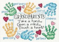 👴 grandparents' heartwarming mini counted cross stitch kit logo