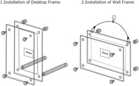 img 2 attached to NIUBEE 8.5x11 8x10 Acrylic Picture Frame for Wall Hanging - Clear Plexiglass Frame Hanger for Photo, Poster, Certificate, Sign, Artwork and Art Print - A4 Letter Size