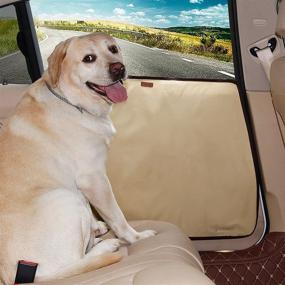 img 3 attached to BECROWMUS Waterproof Pet Car Door Covers: Protect Your Vehicle from Scratches and Dirt - Easy Two-Step Installation (2 Pack, Beige)