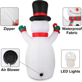 img 3 attached to 🎅 6.9 FT Outdoor Christmas Inflatable Snowman Yard Decorations by ToMiss - Built-in LED Lights, Perfect for Holiday, Party, Xmas, Yard, Garden