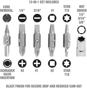 img 2 attached to OEM TOOLS 22588 Multi-Function Screwdriver Kit: 13-in-1 Screwdriver, Nut Driver, Schrader Valve Tool - Ideal for HVAC and Electrician Tools