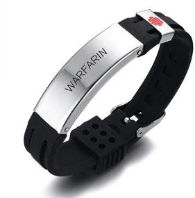 img 4 attached to XUANPAI WARFARIN Personalized Emergency Wristband
