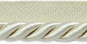 img 4 attached to 🎀 20 yd Ivory Hilda Twisted Lip Cord Trim by Expo International Inc., 3/8" – Enhanced for SEO