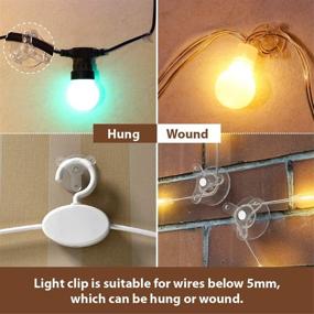 img 1 attached to 📌 48 Pack Mini Adhesive Light Clips – All-Purpose Clear Hooks for String Lights, Christmas Light Clips Indoors/Outdoors – Small Hanging Hooks for Holiday & Party Lights