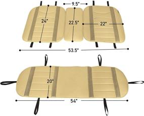 img 1 attached to 🚗 Upgrade Your Vehicle's Rear Seats with FH Group PU207BEIGETAN013 NeoBlend Leatherette Cushions – Perfect Fit for Cars, Trucks, SUVs, and Vans in Beige/Tan Color