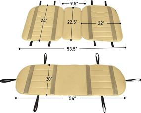 img 1 attached to 🚗 Улучшите задние сиденья вашего автомобиля с подушками из искусственной кожи FH Group PU207BEIGETAN013 NeoBlend - идеально подходят для автомобилей, грузовиков, внедорожников и фургонов в бежевом / тановом цвете.