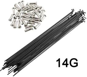 img 4 attached to 🚲 36pcs SENQI 14G J Bend Bicycle Steel Spokes (170mm-290mm) with Nipples