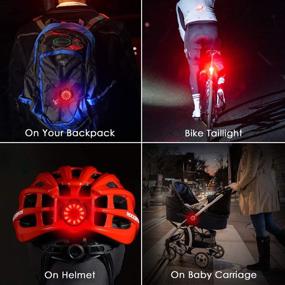 img 1 attached to 🚲 AUOPLUS USB Rechargeable Bike Lights Set – Waterproof Bicycle Front Headlight and Back Taillight, Powerful Bike Front Lights with 5 Light Modes for Men Women Kids Night Riding – Easy to Install