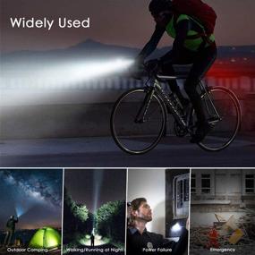 img 2 attached to 🚲 AUOPLUS USB Rechargeable Bike Lights Set – Waterproof Bicycle Front Headlight and Back Taillight, Powerful Bike Front Lights with 5 Light Modes for Men Women Kids Night Riding – Easy to Install