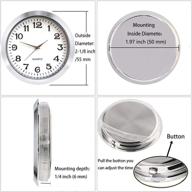 ⏰ quartz miniature clock insert with roman numerals, white dial, tone bezel - mini round clock movement (55mm silver) logo