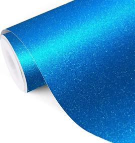 img 3 attached to 🌟 TECKWRAP Shimmer Vinyl Glitter Adhesive Craft Vinyl,1ftx5ft,Aqua Blue: Add Sparkle to Your DIY Projects with Aqua Blue Glitter Vinyl!