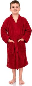 img 1 attached to 🛀 Cozy and Comfortable: TowelSelections Boys Robe - Soft Plush Kimono Fleece Bathrobe for Kids