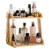 💄 streamline your bathroom vanity: gobam bamboo makeup countertop organizer & shelf логотип