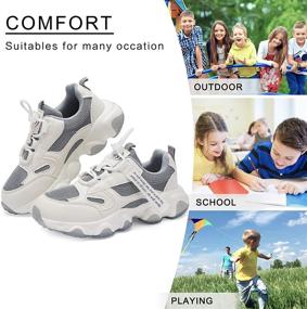 img 1 attached to Santiro Athletic Lightweight Sneakers for Boys: Unmatched Comfort and Style