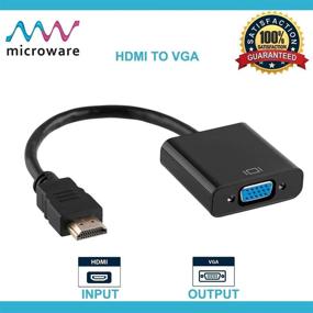 img 1 attached to 🎮 Высокопроизводительный адаптер Manhattan HDMI-мама к VGA-женщина, черный 151467