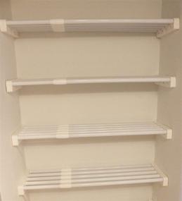 img 4 attached to EZ Shelf Expandable Closet Shelves Storage & Home Organization