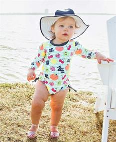 img 3 attached to 👶 RuffleButts Long Sleeve One Piece Swimsuit for Baby and Toddler Girls with UPF 50+ Sun Protection