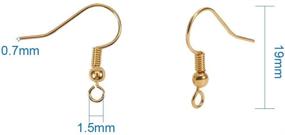 img 3 attached to 📿 Pandahall 1 Box 120pcs Nickel Free Jewelry Making Findings - Silver Gold 19mm Brass Earring Hooks