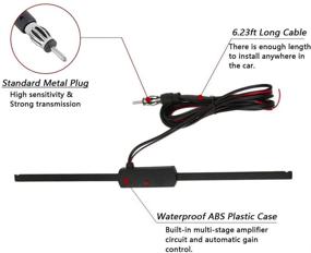 img 2 attached to 🚗 Универсальный набор «HerMia» для скрытой автомобильной стереорадиоантенны 12V - FM AM усиленная, идеально подходит для автомобилей, гольфкартов, лодок, мотоциклов, квадроциклов