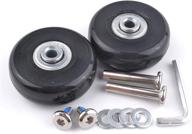 🛫 upgrade your luggage: 1 pair black deluxe 30mm axles for suitcase wheel replacement & repair логотип