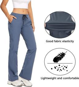 img 1 attached to 🏞️ Golf Stretch Lightweight Hiking Pants for Women - Quick Dry, Breathable & Versatile Outdoor Boot Cut Casual Pants