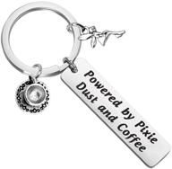 kuiyai pixie dust and coffee keychain - hilarious caffeine keychain for coffee lovers, perfect gift logo