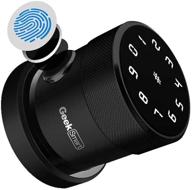 🔒 improved geek smart door lock - keyless fingerprint & touchscreen digital lock, secure bluetooth, easy installation, ideal for airbnb, hotels, offices, apartments, homes | upgraded 3.0 version, black logo