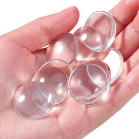 img 3 attached to 🔮 HAUTOCO 120 Pieces Transparent Glass Dome Cabochons Round Cabochons Tiles, Non-calibrated Round 1 inch/25mm for Craft Cameo Pendants Photo Jewelry Necklaces" - "HAUTOCO 120 Transparent Glass Dome Cabochons - Round 1 inch/25mm Tiles for Crafts, Cameo Pendants, Photo Jewelry & Necklaces