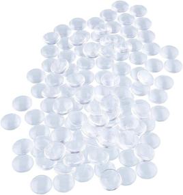 img 4 attached to 🔮 HAUTOCO 120 Pieces Transparent Glass Dome Cabochons Round Cabochons Tiles, Non-calibrated Round 1 inch/25mm for Craft Cameo Pendants Photo Jewelry Necklaces" - "HAUTOCO 120 Transparent Glass Dome Cabochons - Round 1 inch/25mm Tiles for Crafts, Cameo Pendants, Photo Jewelry & Necklaces