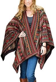 img 1 attached to 🧣 Invisible World Womens Poncho: Alpaca Women's Accessories – Ideal Scarves & Wraps
