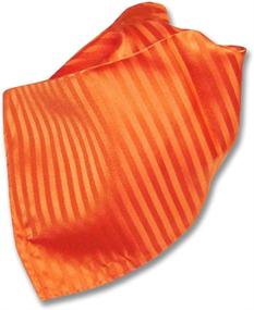 img 1 attached to ORANGE Striped Pattern Hankerchief Handkerchiefs Men's Accessories