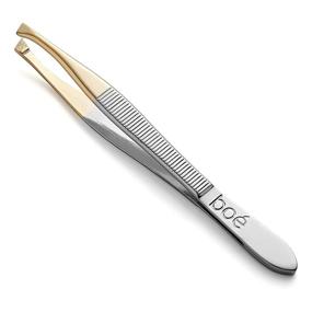 img 3 attached to 💇 Enhance Your Grooming Routine with Boé Perel Slant Tip Eyebrow Tweezer - Professional Swiss Precision Hair Removal Tool