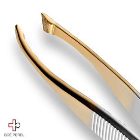 img 2 attached to 💇 Enhance Your Grooming Routine with Boé Perel Slant Tip Eyebrow Tweezer - Professional Swiss Precision Hair Removal Tool