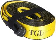 tgl 3 inch, 20ft tow strap, 30k pound capacity with reusable storage strap - enhanced seo logo