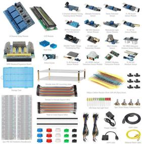 img 3 attached to Advanced HSU Development Kit for Raspberry Pi 3, Pi 4, and Arduino - Includes 16 Sensor Modules, Extensive Electronic Components, Essential Accessories, and a Large Carrying Case