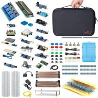 advanced hsu development kit for raspberry pi 3, pi 4, and arduino - includes 16 sensor modules, extensive electronic components, essential accessories, and a large carrying case logo