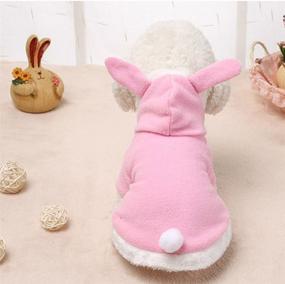 img 1 attached to NACOCO Dog Rabbit Costume: Adorable Hoodies Coat for 🐰 Small Dogs & Cats - Perfect for Autumn, Winter & Halloween
