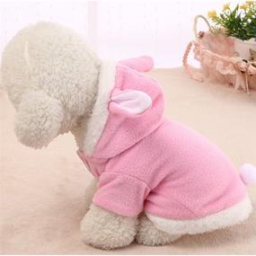 img 2 attached to NACOCO Dog Rabbit Costume: Adorable Hoodies Coat for 🐰 Small Dogs & Cats - Perfect for Autumn, Winter & Halloween