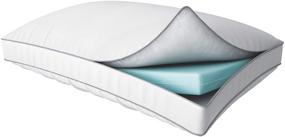 img 3 attached to 🛏️ Experience Luxurious Comfort with TEMPUR-Home Medium-Soft Down Pillow for Queen Bed, in Classic White Shade