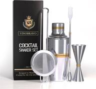 master the art of mixology with vinobravo japanese cocktail shaker set logo