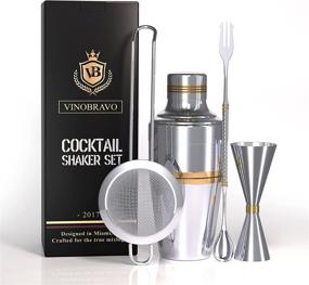 img 4 attached to Master the Art of Mixology with VinoBravo Japanese Cocktail Shaker Set