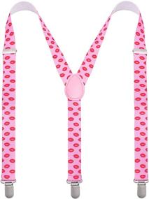 img 1 attached to 👔 Men's Fashion Heart Suspenders with Clips - Wide Range of Color Options to Choose From