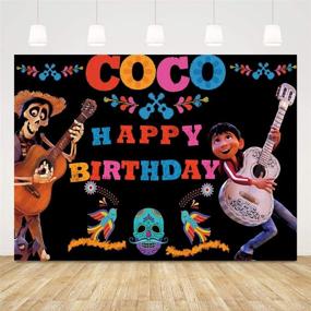 img 3 attached to Coco-themed Happy Birthday Photo Backdrop with Mexican Fiesta Style for Boy Baby Shower or Birthday Party Decoration