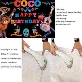 img 1 attached to Coco-themed Happy Birthday Photo Backdrop with Mexican Fiesta Style for Boy Baby Shower or Birthday Party Decoration