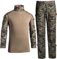 hjlyqxq men's military tactical shirt and pants: the ultimate multicam army camo hunting airsoft paintball bdu combat uniform for quick-drying performance logo