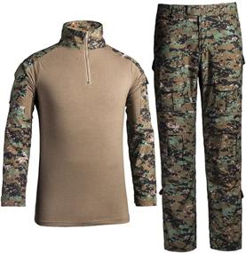 img 4 attached to HJLYQXQ Men's Military Tactical Shirt and Pants: The Ultimate Multicam Army Camo Hunting Airsoft Paintball BDU Combat Uniform for Quick-Drying Performance
